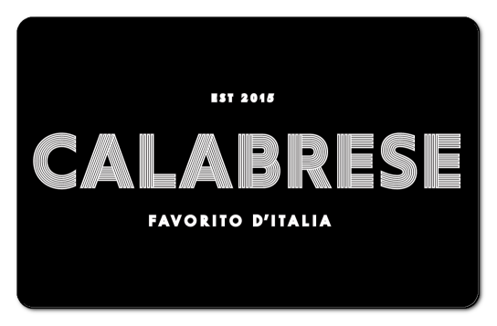 Calabrese logo on a black background